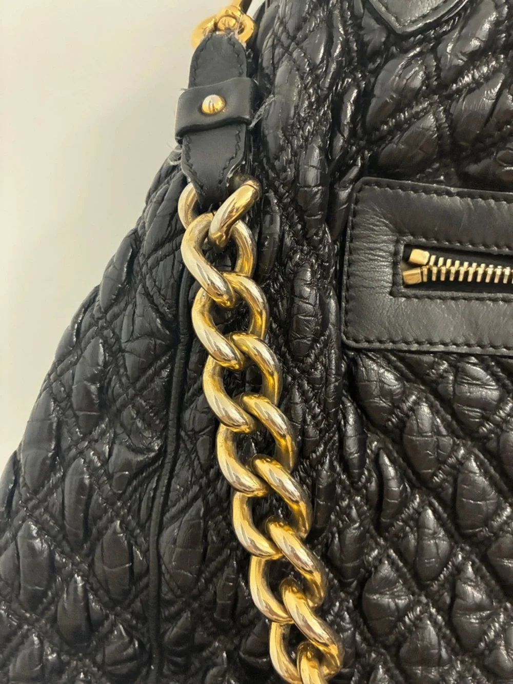 Marc Jacobs Y2K Quilted Leather Bag with Gold Chain (Stam-style) - Picture 4 of 10